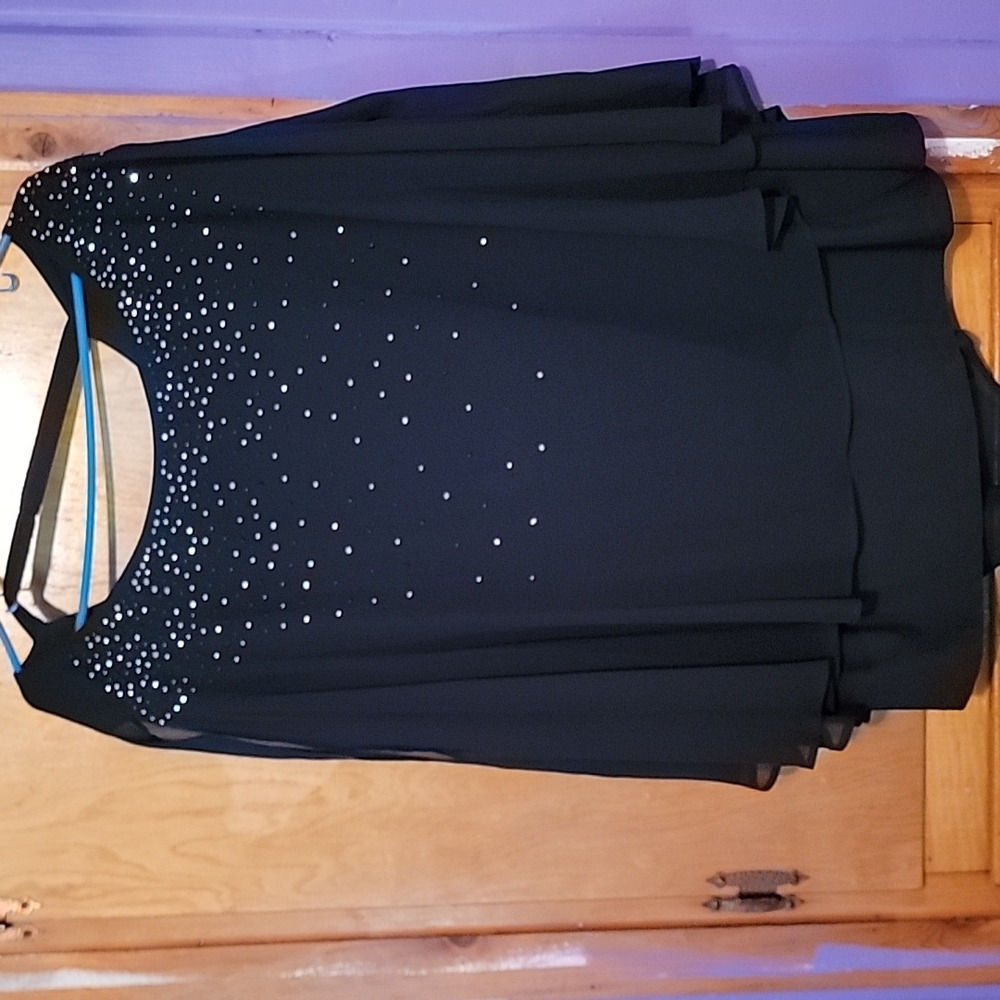 2 piece black pant suit